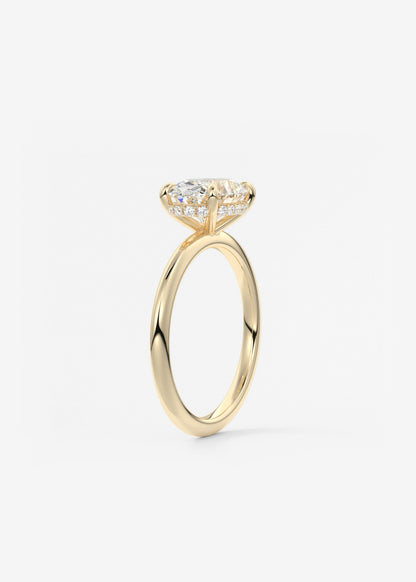 Oval Solitaire With Raised Basket Gallery Lab Grown Diamond Engagement Ring