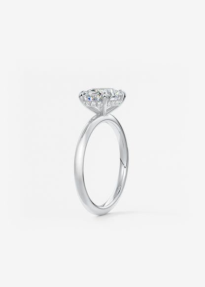 Oval Solitaire With Raised Basket Gallery Lab Grown Diamond Engagement Ring