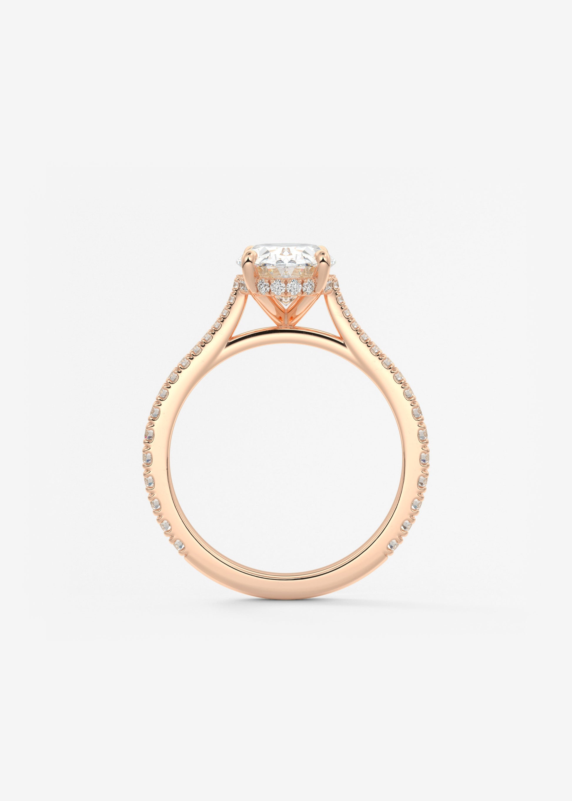 Oval Solitaire With Raised Basket Gallery Lab Grown Diamond Engagement Ring
