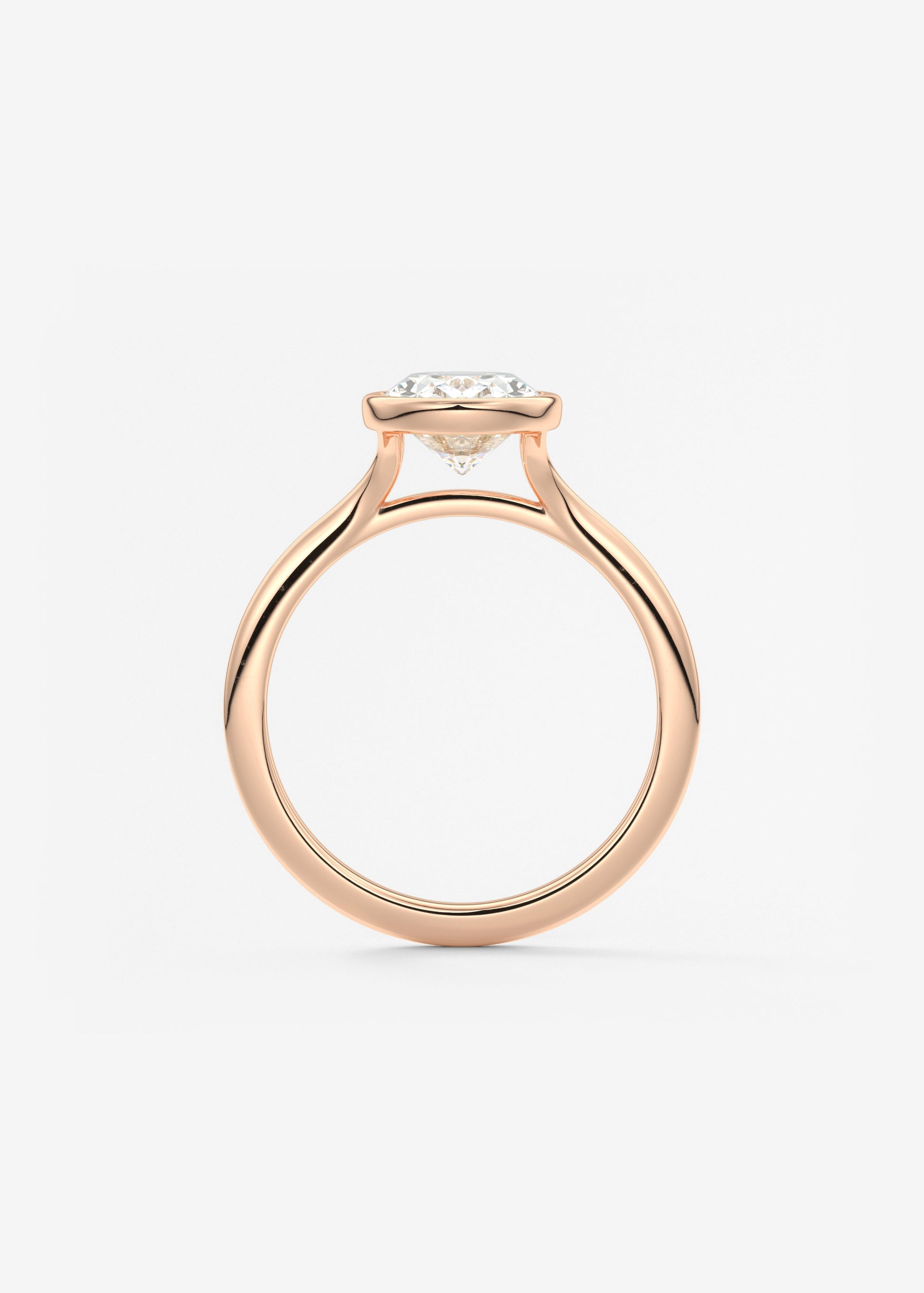 Oval Solitaire With Raised Basket Gallery Lab Grown Diamond Engagement Ring