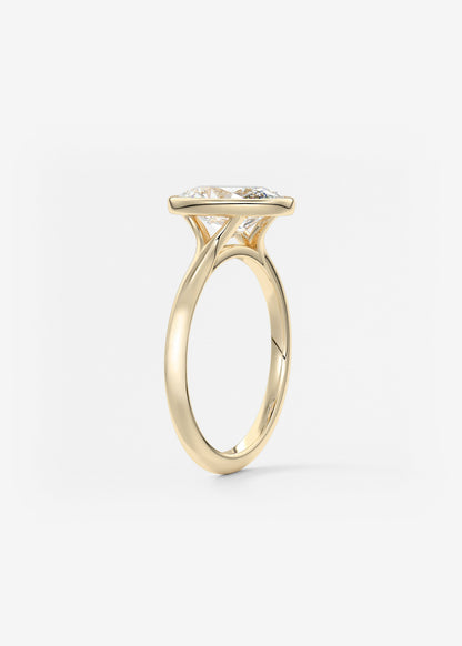 Oval Solitaire With Raised Basket Gallery Lab Grown Diamond Engagement Ring