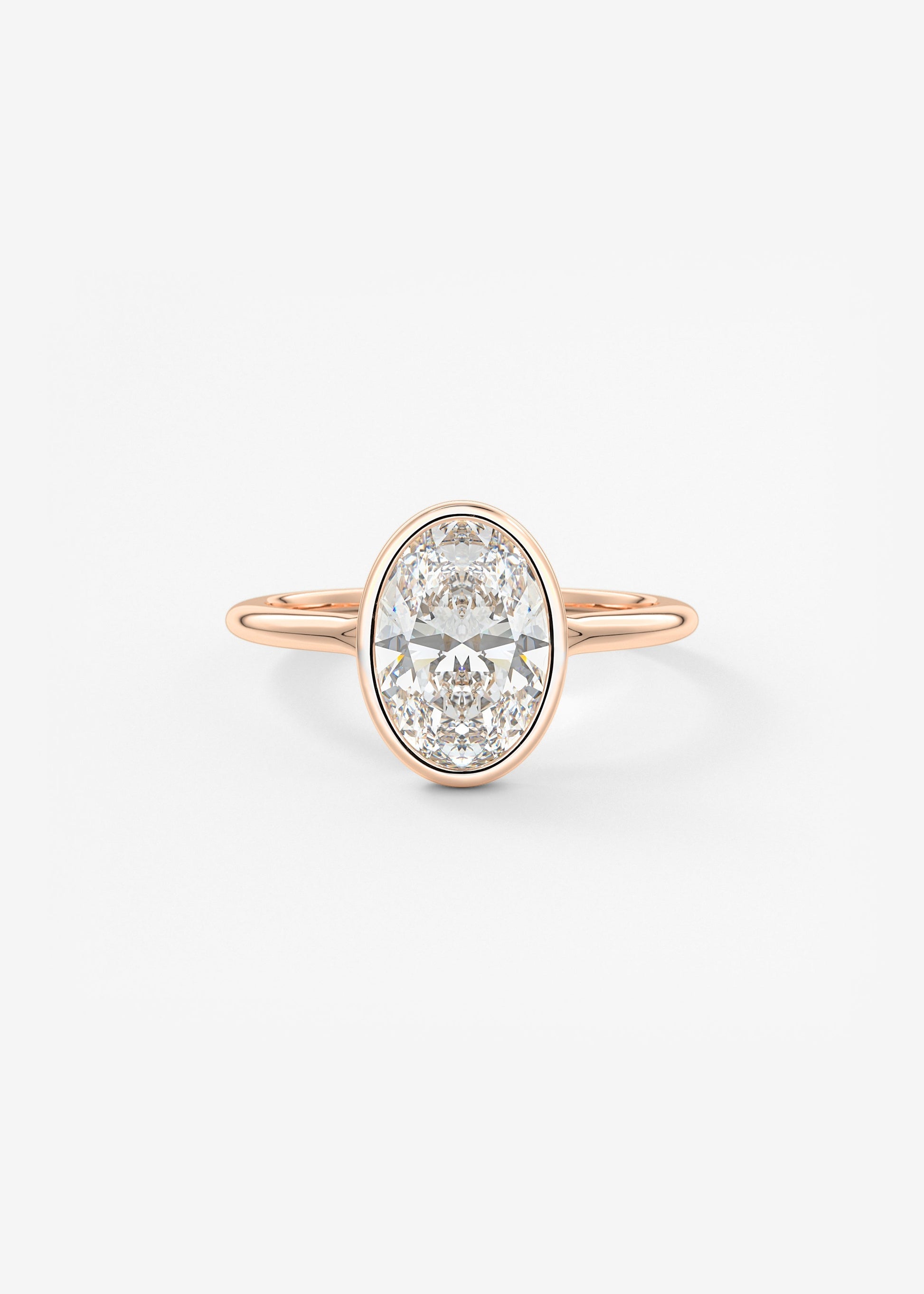 Oval Solitaire With Raised Basket Gallery Lab Grown Diamond Engagement Ring