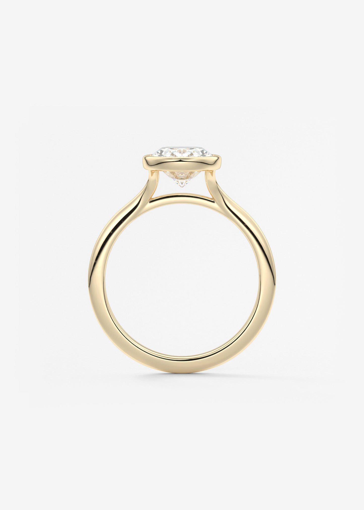Oval Solitaire With Raised Basket Gallery Lab Grown Diamond Engagement Ring