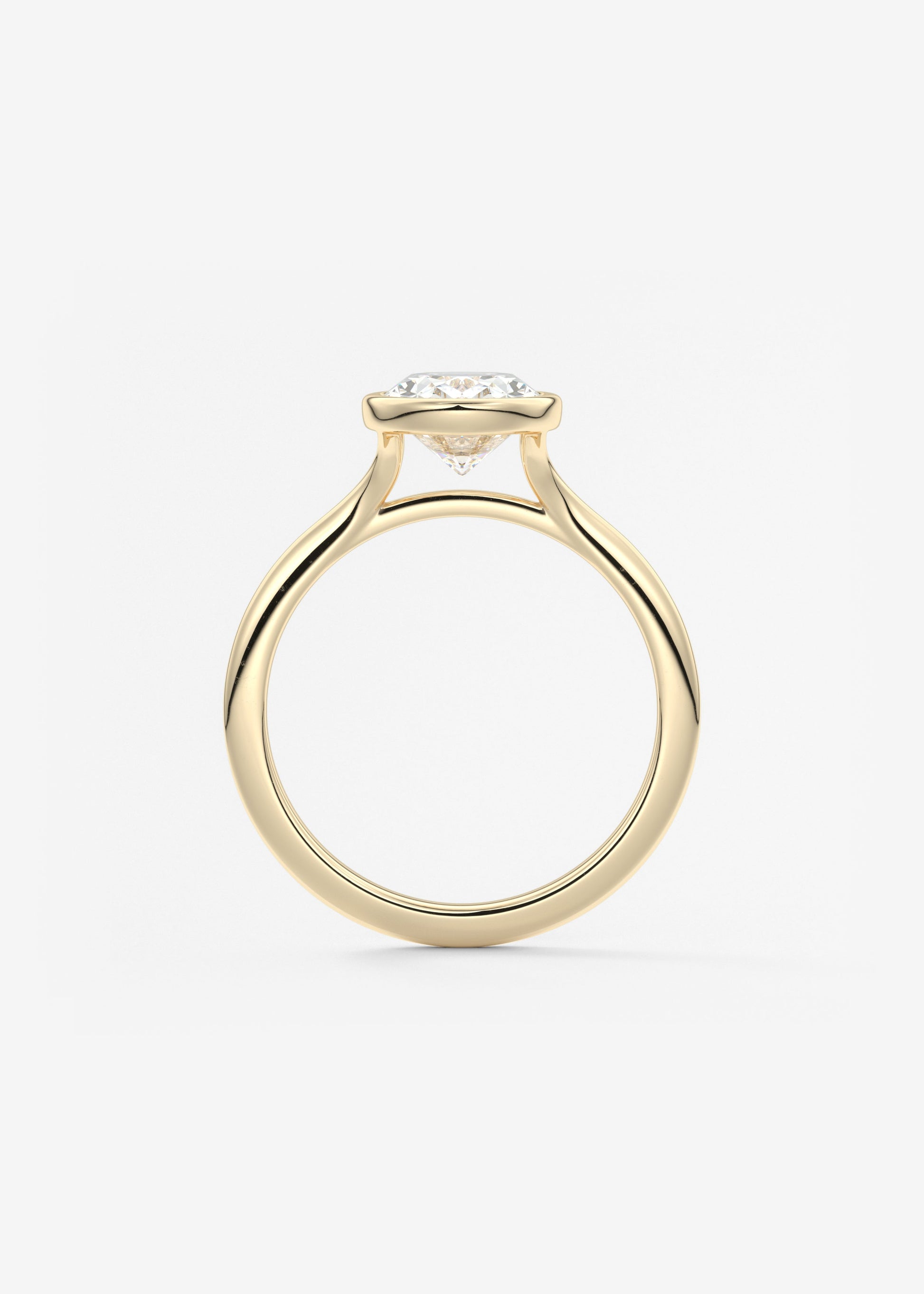 Oval Solitaire With Raised Basket Gallery Lab Grown Diamond Engagement Ring