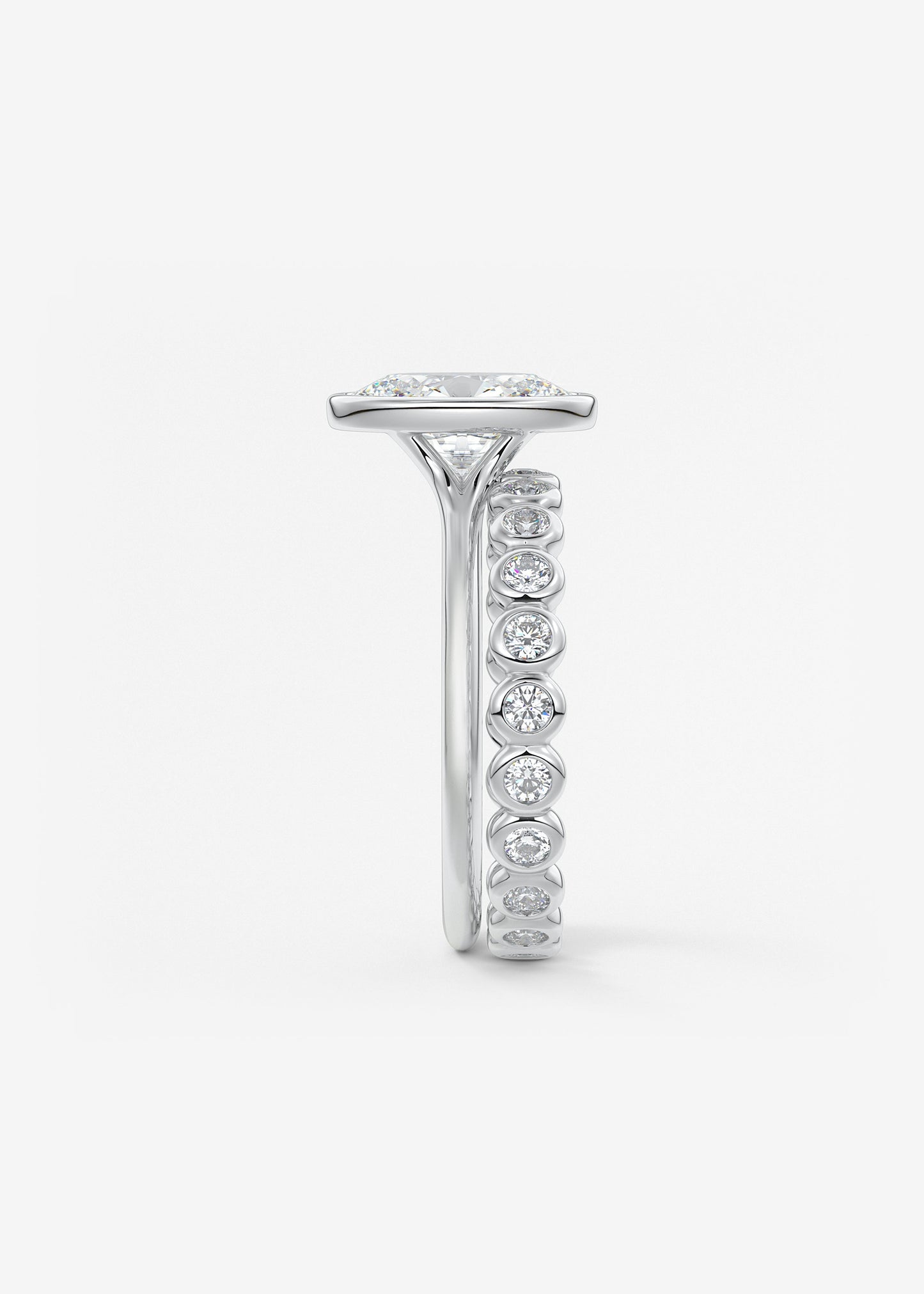 Oval Solitaire With Raised Basket Gallery Lab Grown Diamond Engagement Ring