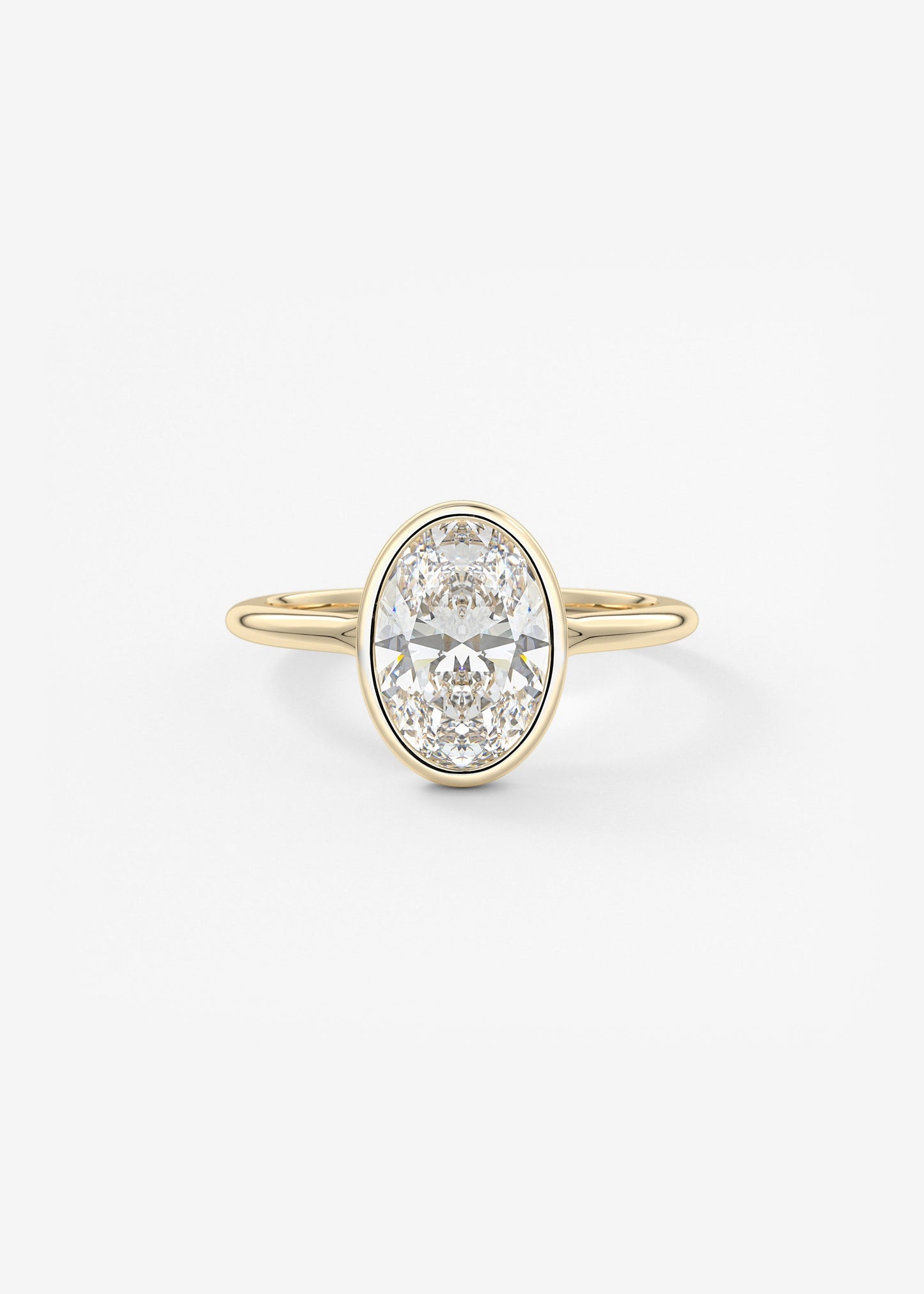 Oval Solitaire With Raised Basket Gallery Lab Grown Diamond Engagement Ring