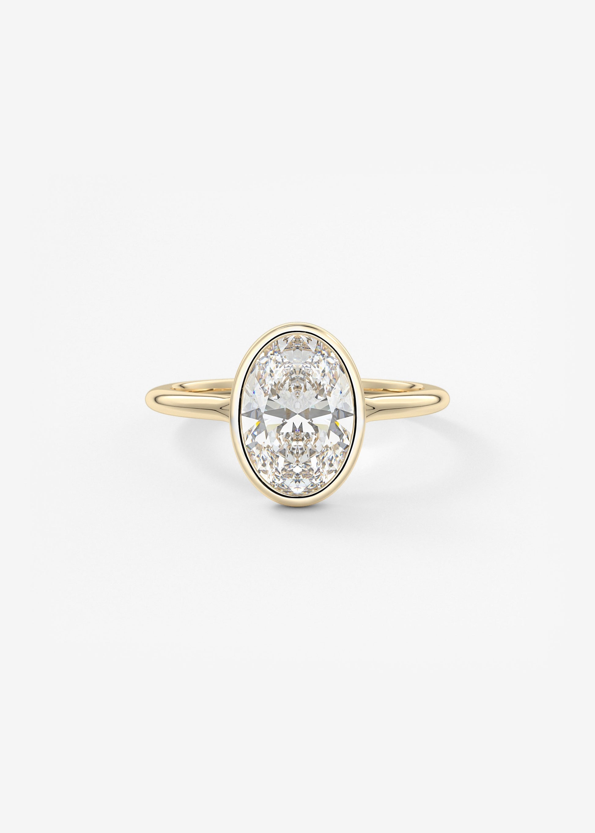 Oval Solitaire With Raised Basket Gallery Lab Grown Diamond Engagement Ring