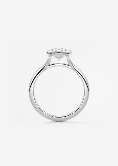 Oval Solitaire With Raised Basket Gallery Lab Grown Diamond Engagement Ring