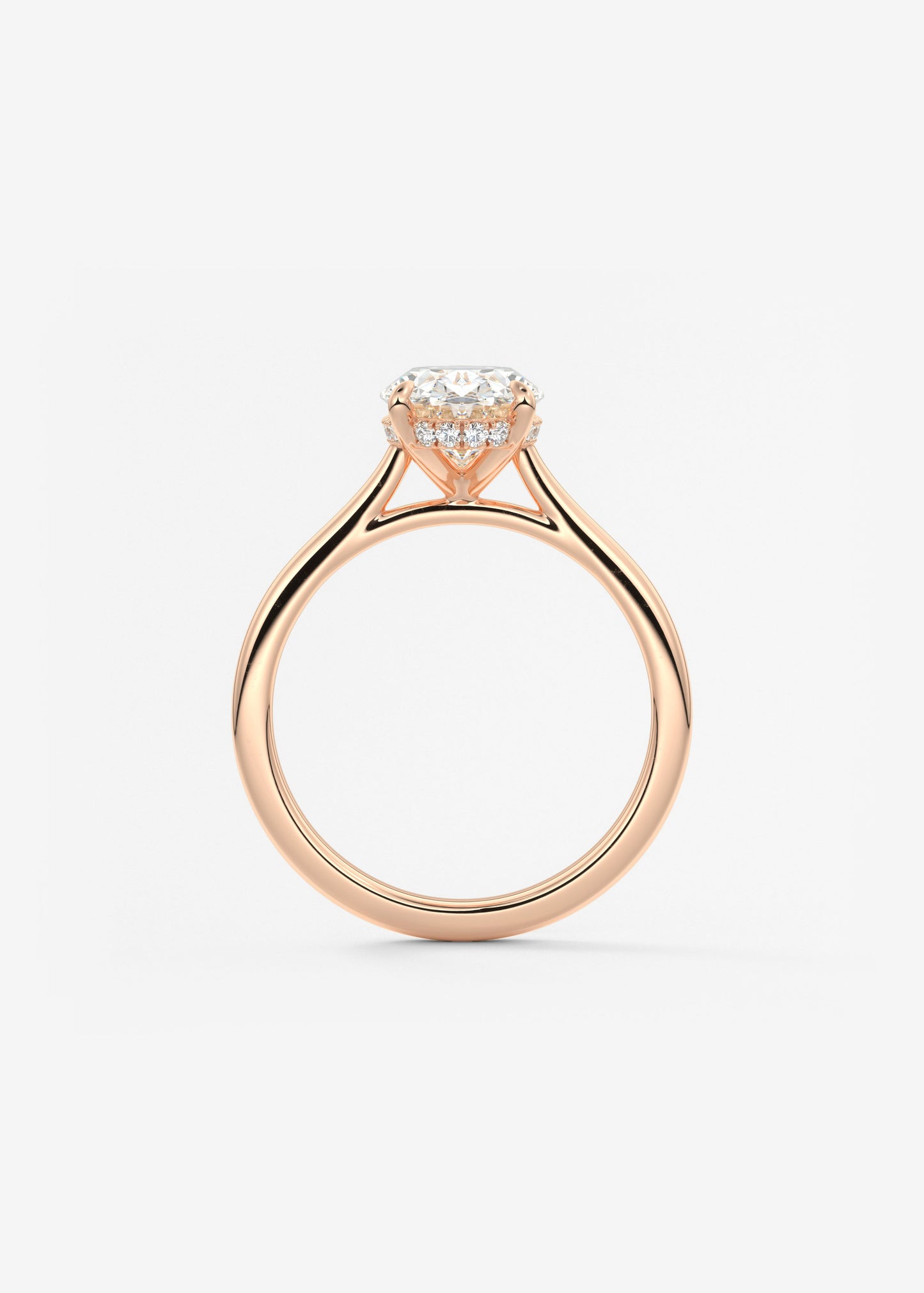 Oval Solitaire With Raised Basket Gallery Lab Grown Diamond Engagement Ring