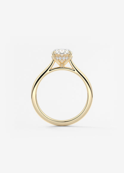 Oval Solitaire With Raised Basket Gallery Lab Grown Diamond Engagement Ring
