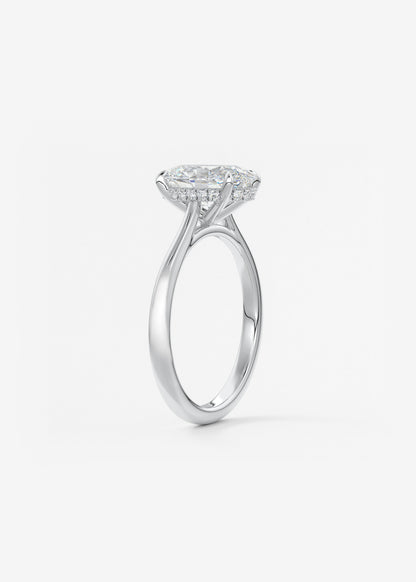 Oval Solitaire With Raised Basket Gallery Lab Grown Diamond Engagement Ring