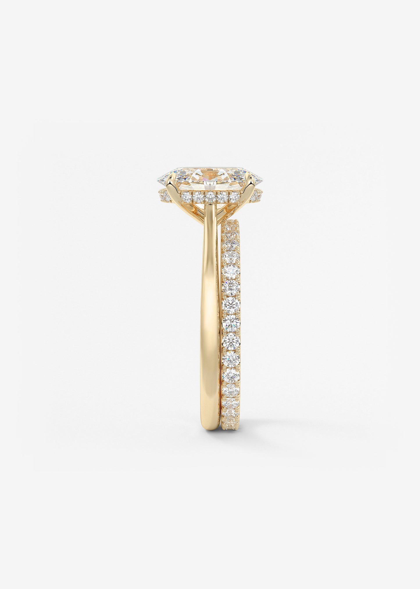 Oval Solitaire With Raised Basket Gallery Lab Grown Diamond Engagement Ring
