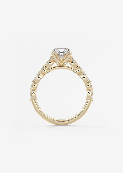 Oval Solitaire With Raised Basket Gallery Lab Grown Diamond Engagement Ring