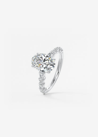 Oval Solitaire With Raised Basket Gallery Lab Grown Diamond Engagement Ring