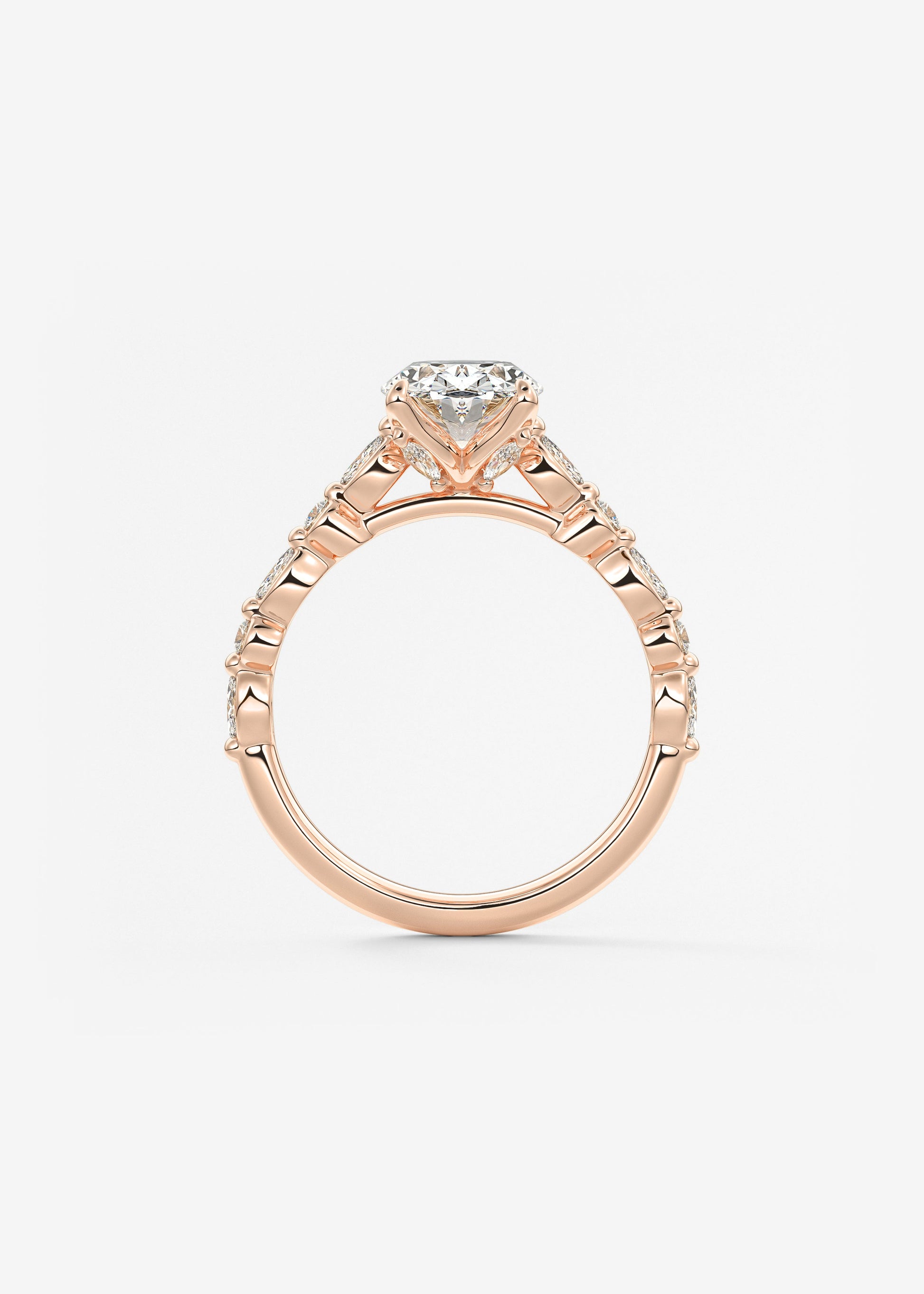 Oval Solitaire With Raised Basket Gallery Lab Grown Diamond Engagement Ring