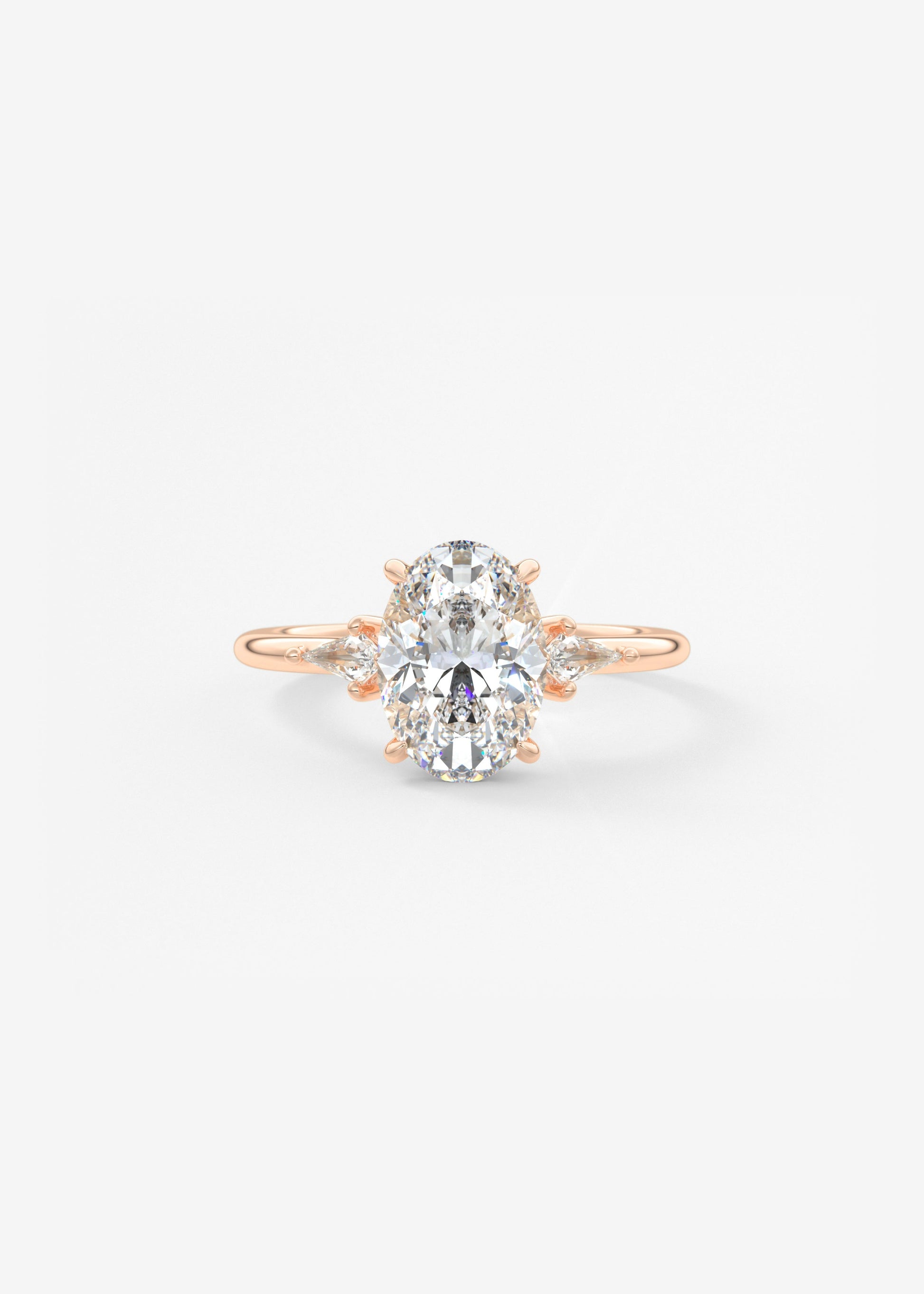 Oval Solitaire With Raised Basket Gallery Lab Grown Diamond Engagement Ring