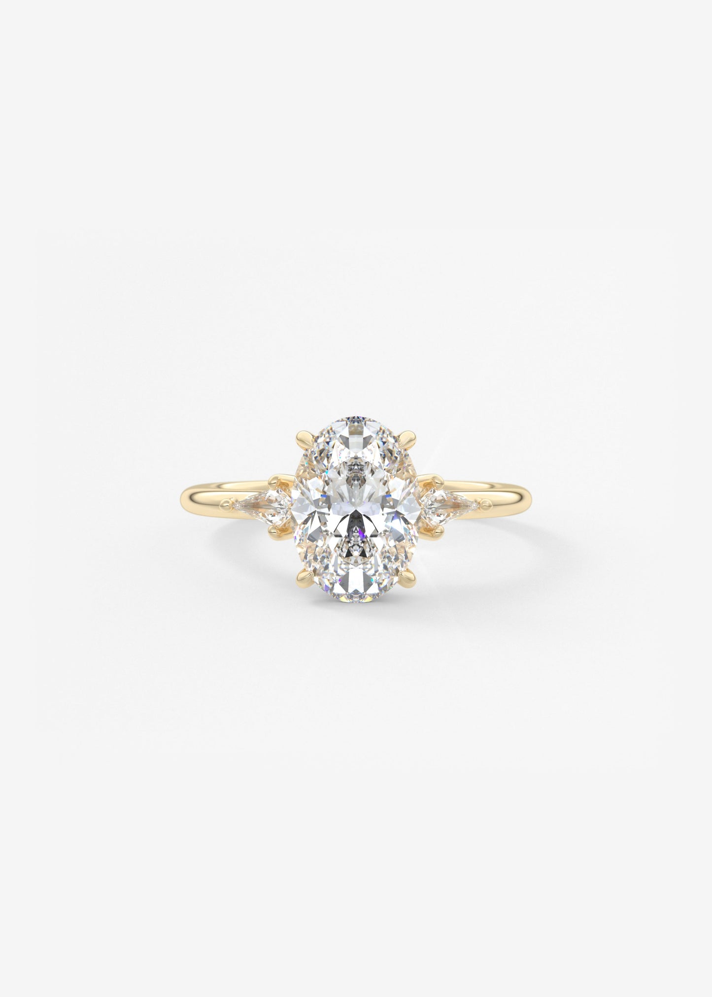 Oval Solitaire With Raised Basket Gallery Lab Grown Diamond Engagement Ring