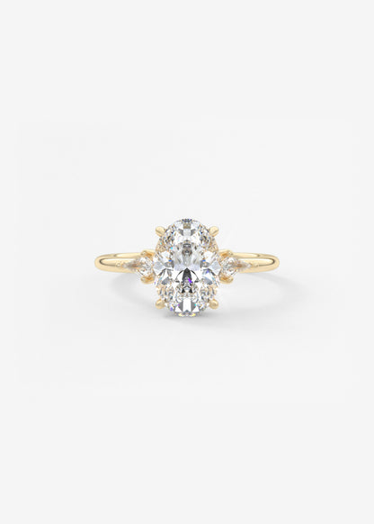 Oval Solitaire With Raised Basket Gallery Lab Grown Diamond Engagement Ring
