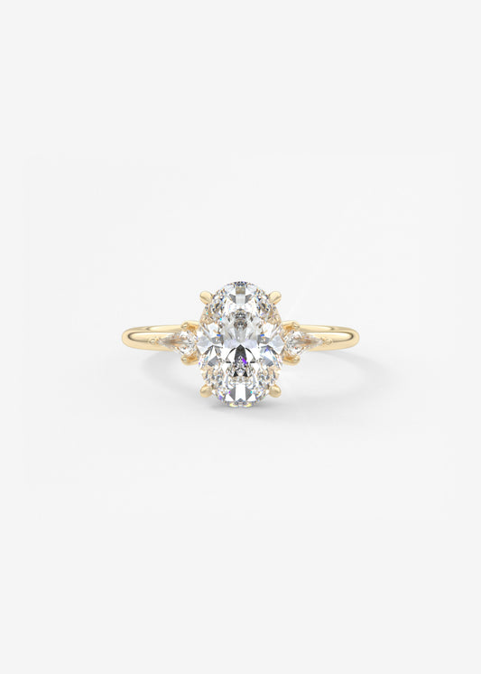 Oval Solitaire With Raised Basket Gallery Lab Grown Diamond Engagement Ring