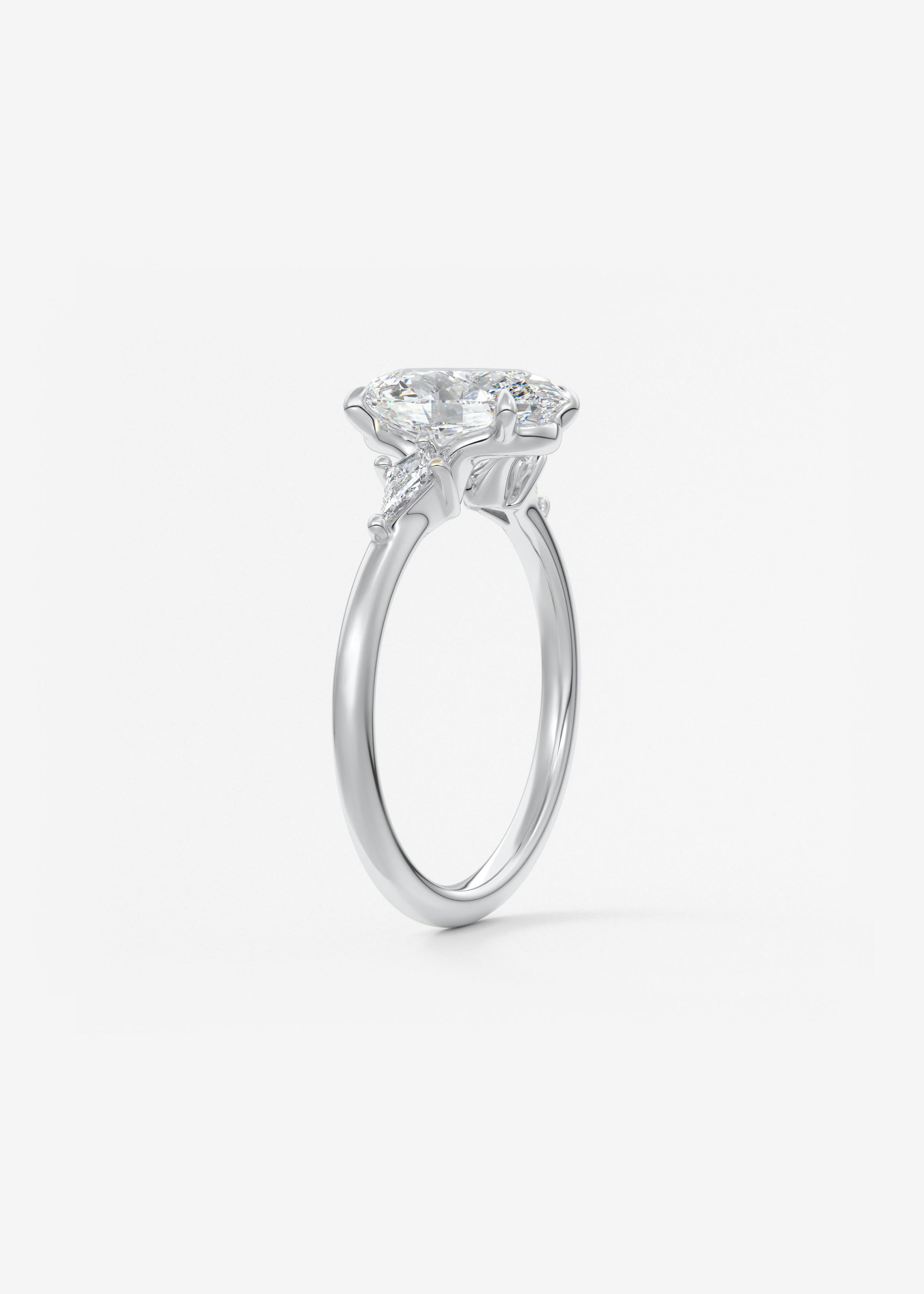 Oval Solitaire With Raised Basket Gallery Lab Grown Diamond Engagement Ring