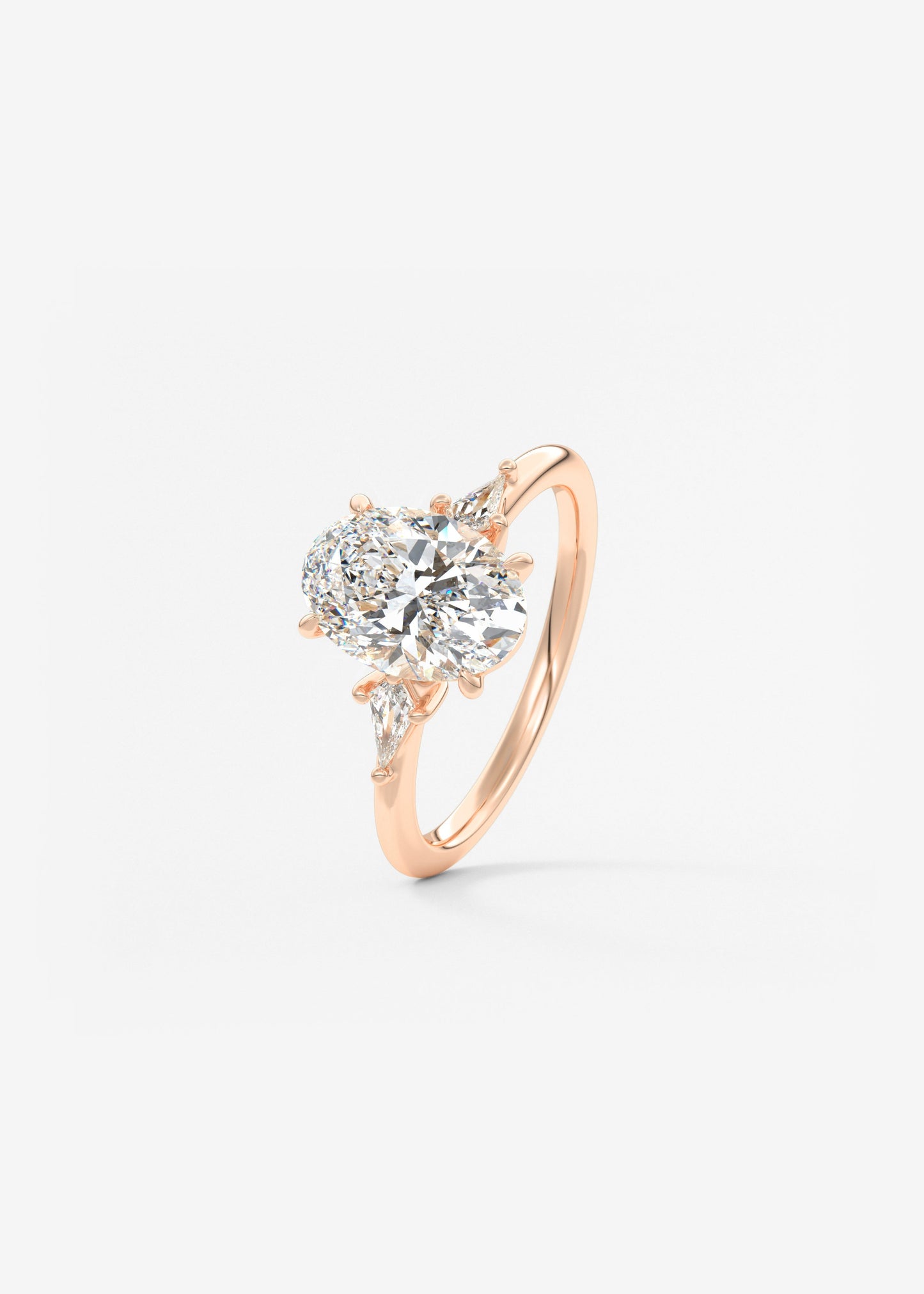 Oval Solitaire With Raised Basket Gallery Lab Grown Diamond Engagement Ring