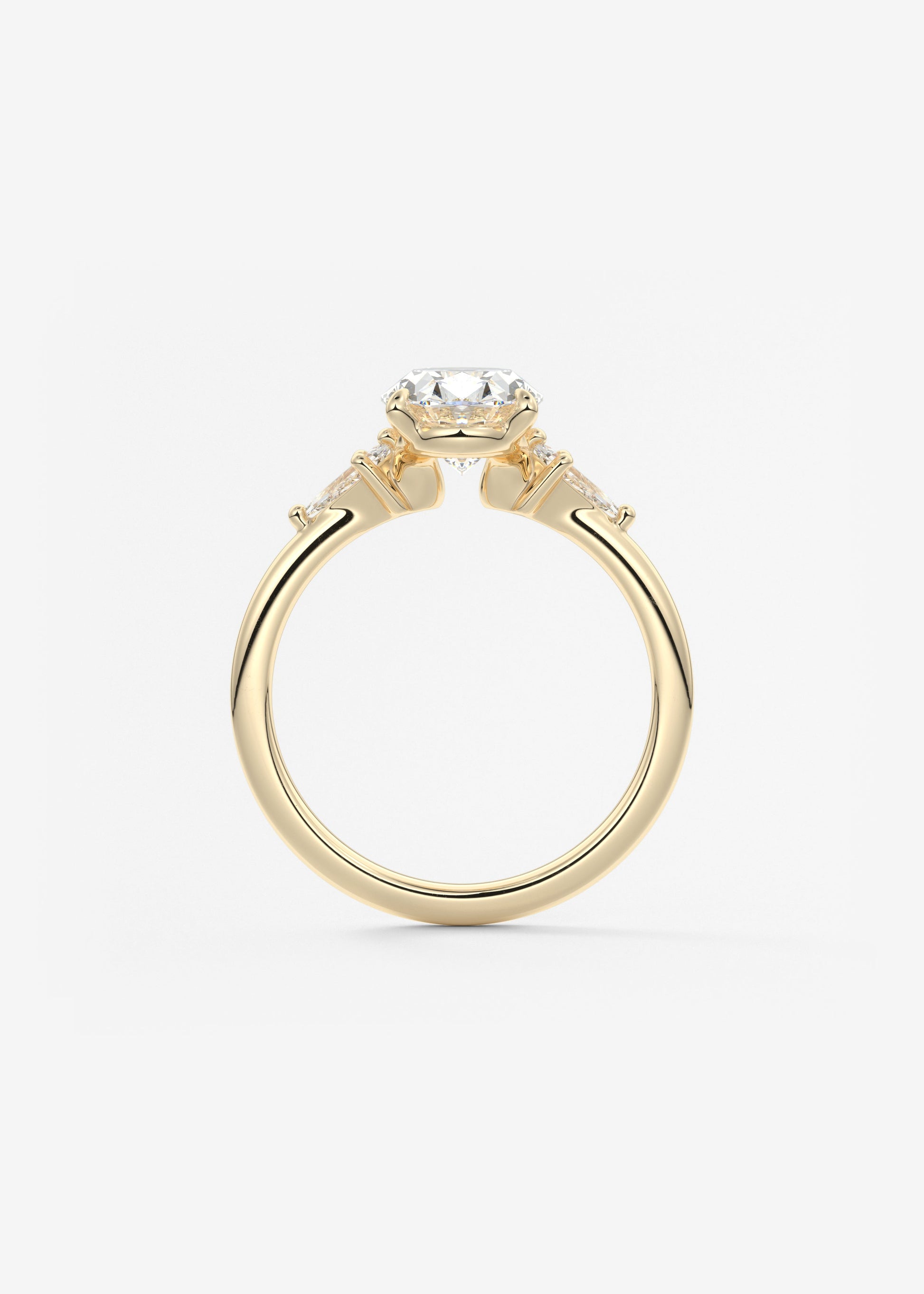 Oval Solitaire With Raised Basket Gallery Lab Grown Diamond Engagement Ring