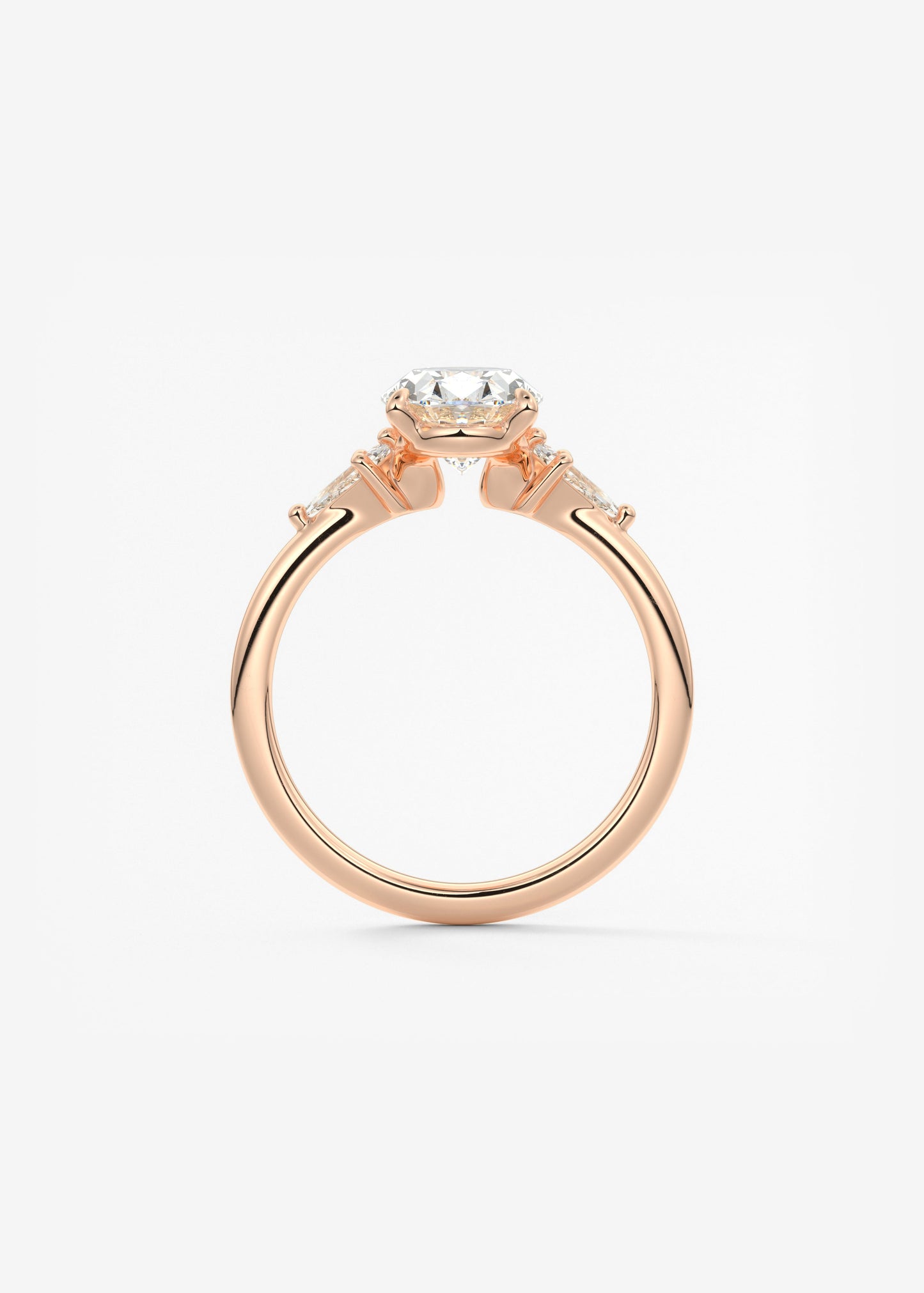 Oval Solitaire With Raised Basket Gallery Lab Grown Diamond Engagement Ring