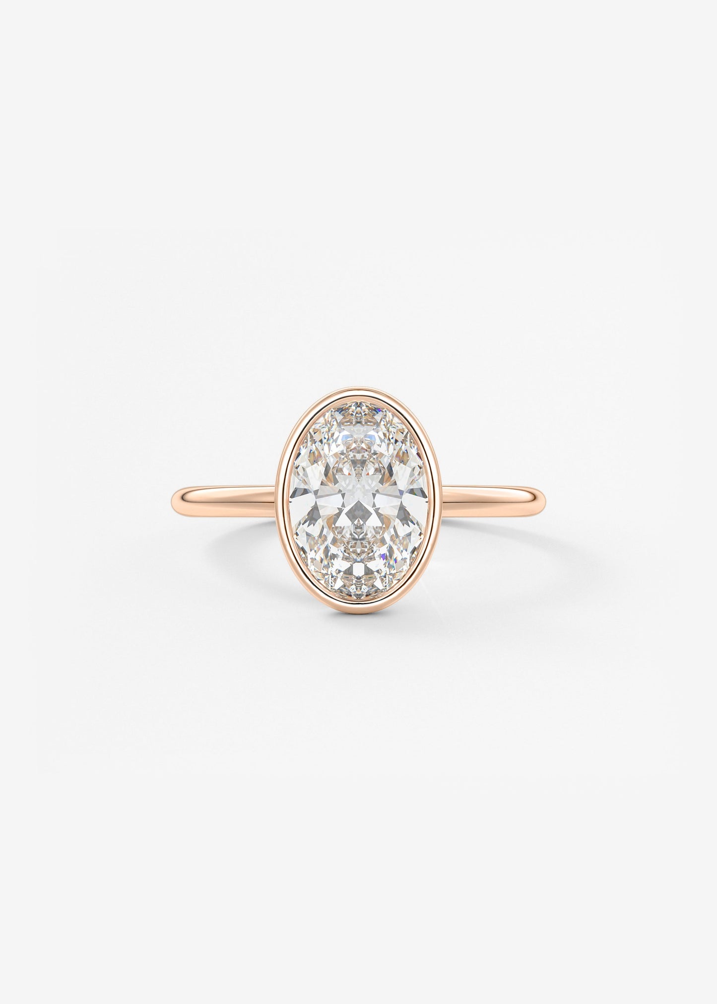 Oval Solitaire With Raised Basket Gallery Lab Grown Diamond Engagement Ring