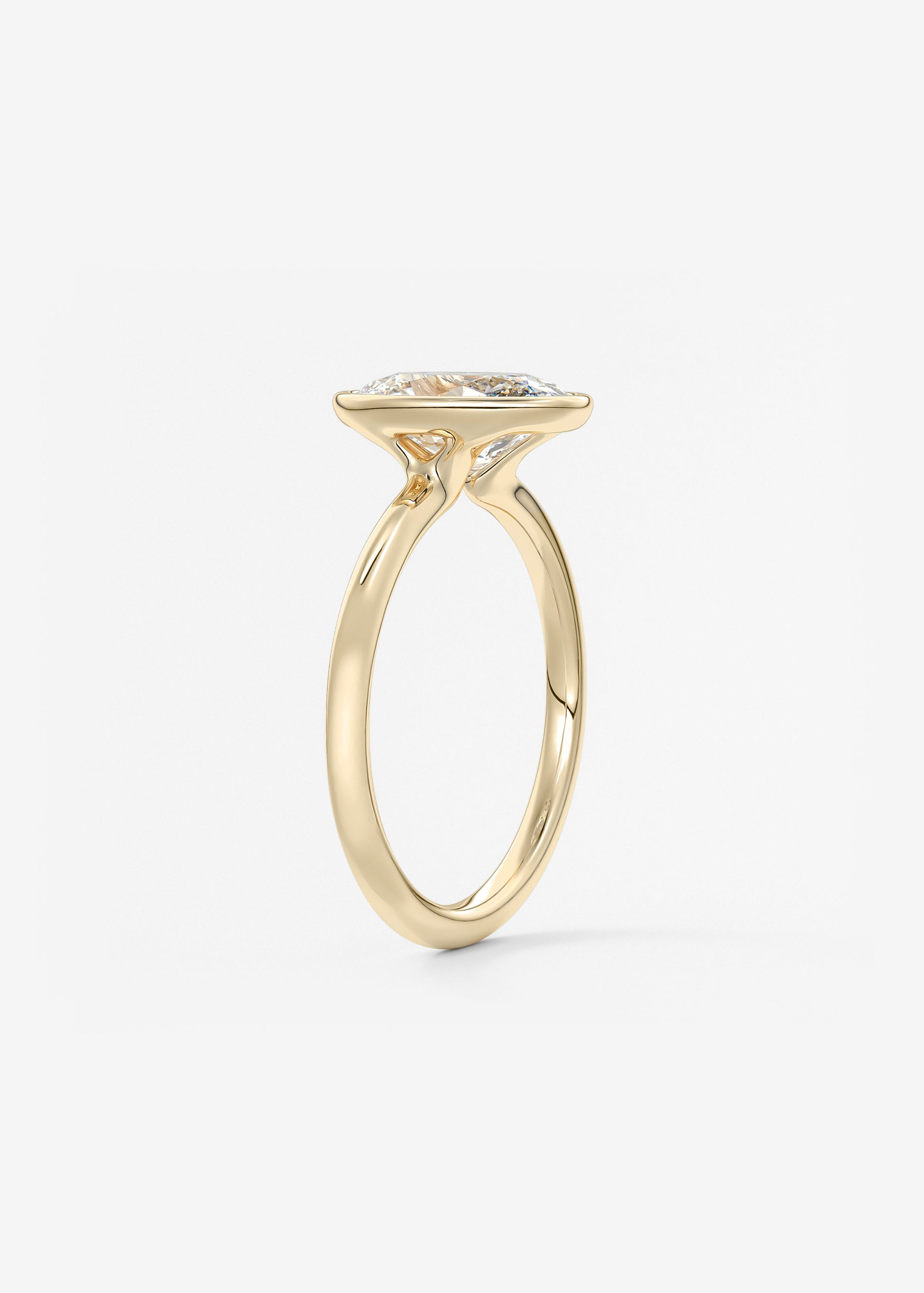 Oval Solitaire With Raised Basket Gallery Lab Grown Diamond Engagement Ring