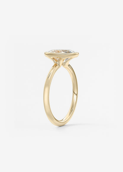 Oval Solitaire With Raised Basket Gallery Lab Grown Diamond Engagement Ring