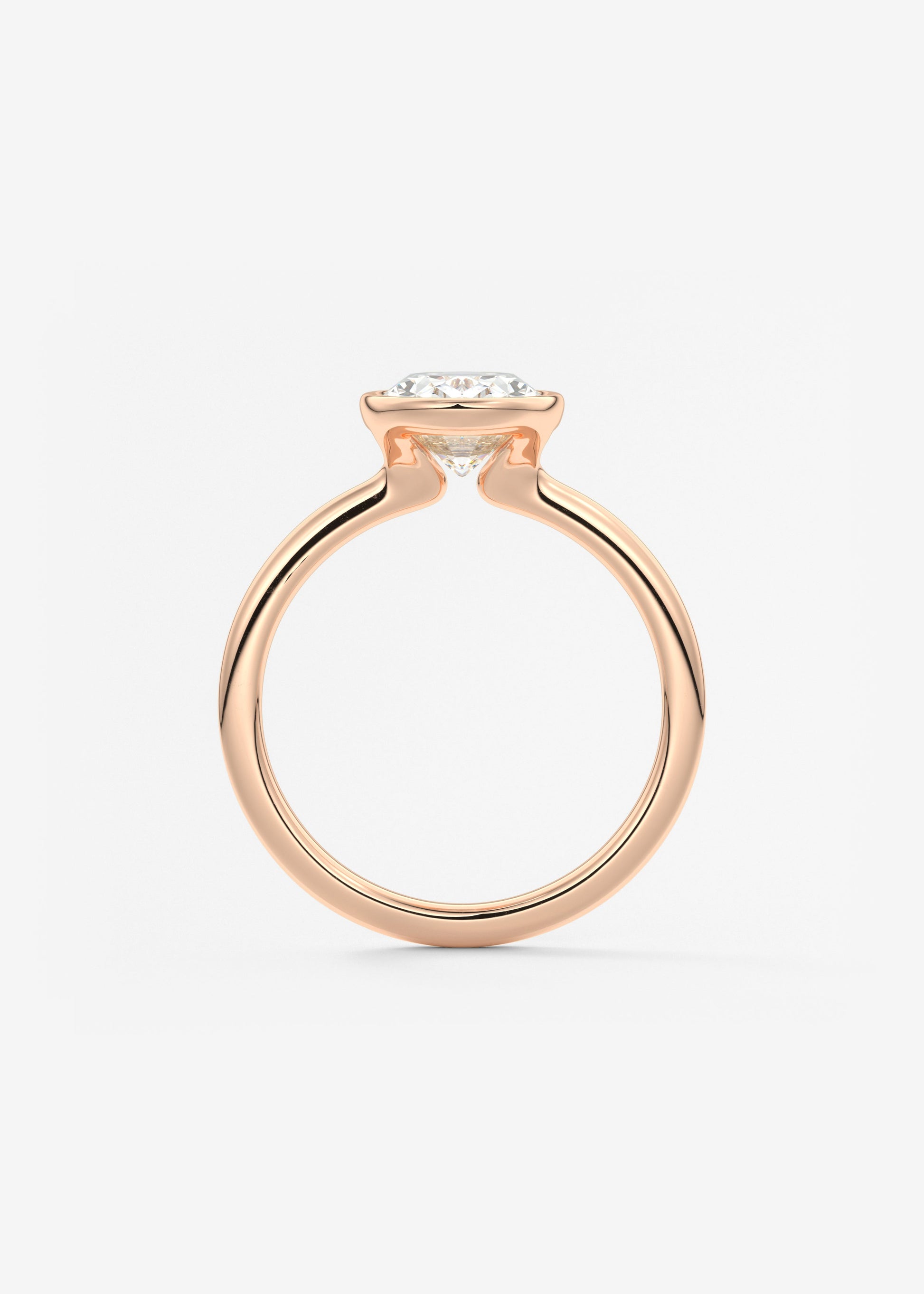 Oval Solitaire With Raised Basket Gallery Lab Grown Diamond Engagement Ring