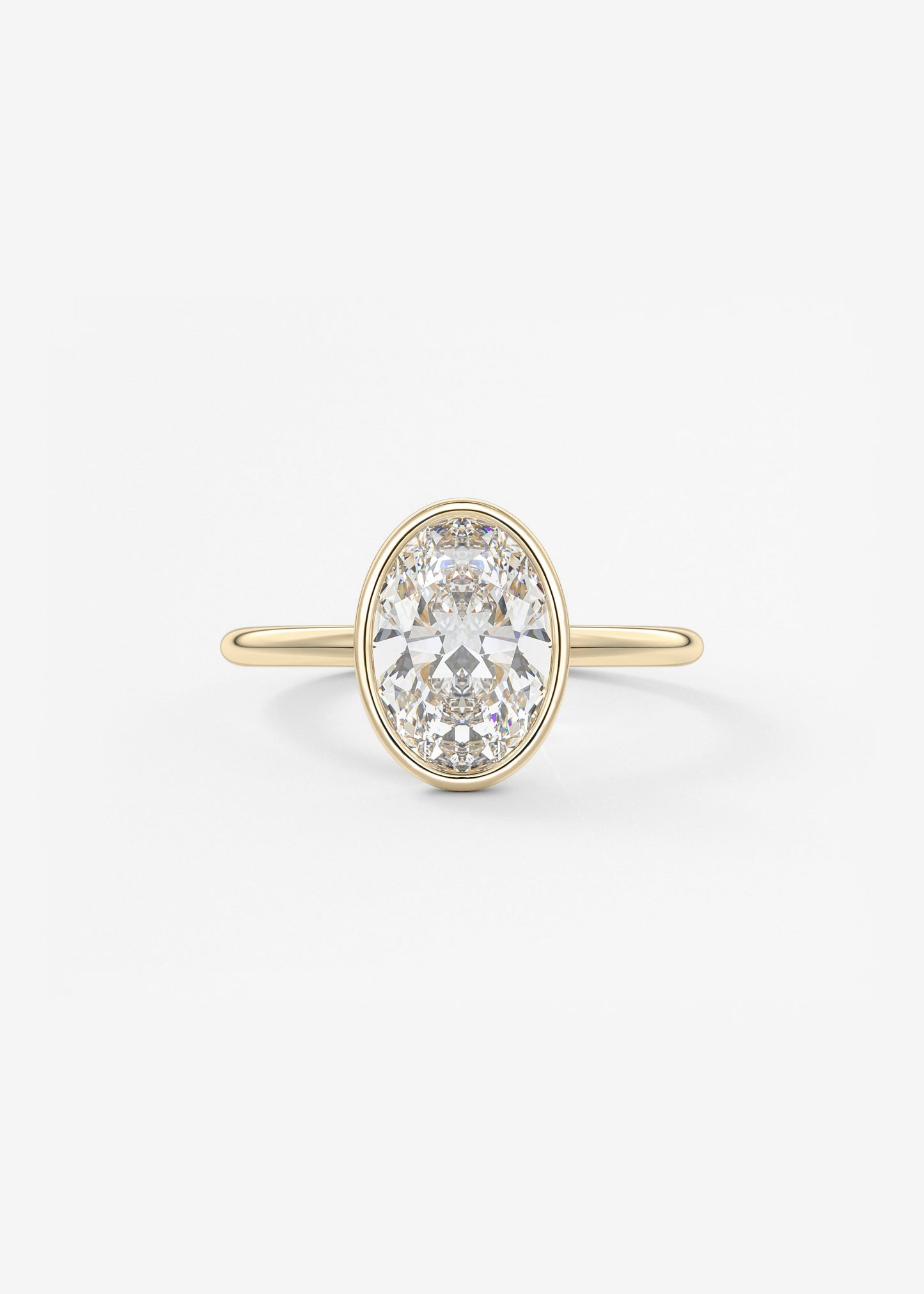 Oval Solitaire With Raised Basket Gallery Lab Grown Diamond Engagement Ring