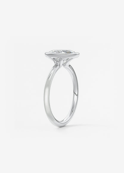 Oval Solitaire With Raised Basket Gallery Lab Grown Diamond Engagement Ring