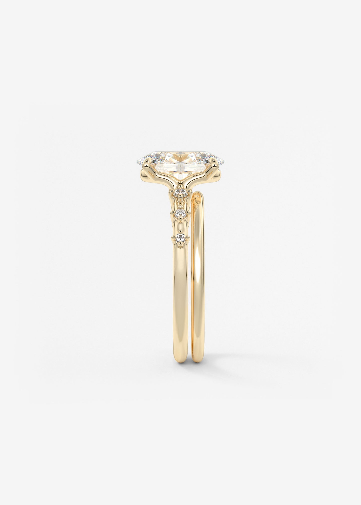 Oval Solitaire With Raised Basket Gallery Lab Grown Diamond Engagement Ring