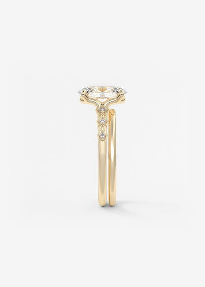 Oval Solitaire With Raised Basket Gallery Lab Grown Diamond Engagement Ring