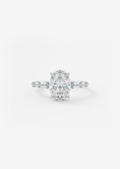 Oval Solitaire With Raised Basket Gallery Lab Grown Diamond Engagement Ring