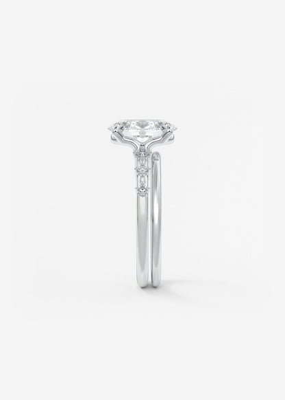 Oval Solitaire With Raised Basket Gallery Lab Grown Diamond Engagement Ring