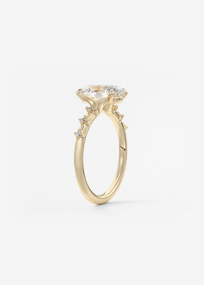 Oval Solitaire With Raised Basket Gallery Lab Grown Diamond Engagement Ring