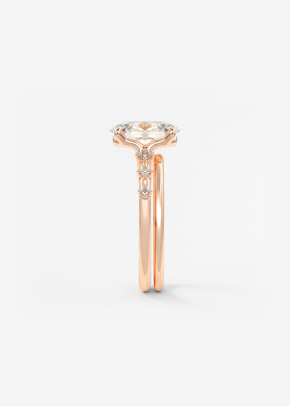 Oval Solitaire With Raised Basket Gallery Lab Grown Diamond Engagement Ring