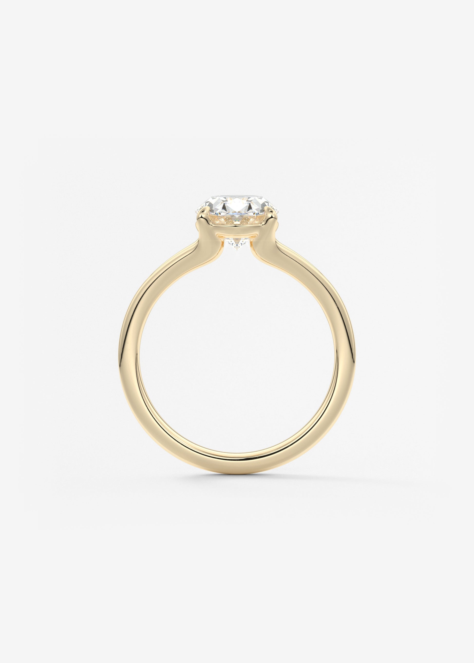 Oval Solitaire With Raised Basket Gallery Lab Grown Diamond Engagement Ring