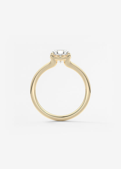 Oval Solitaire With Raised Basket Gallery Lab Grown Diamond Engagement Ring