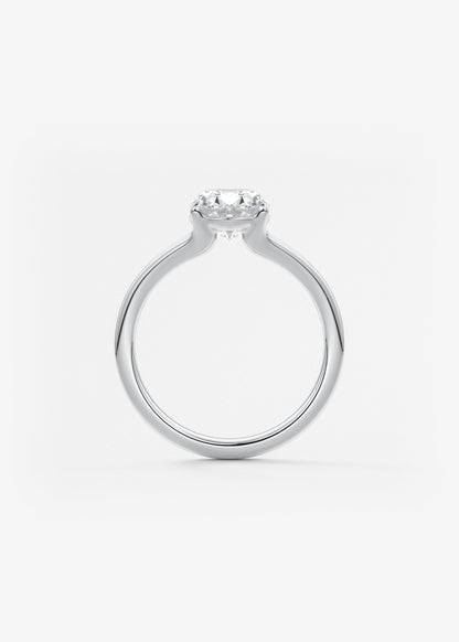 Oval Solitaire With Raised Basket Gallery Lab Grown Diamond Engagement Ring