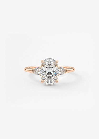 Oval Solitaire With Raised Basket Gallery Lab Grown Diamond Engagement Ring