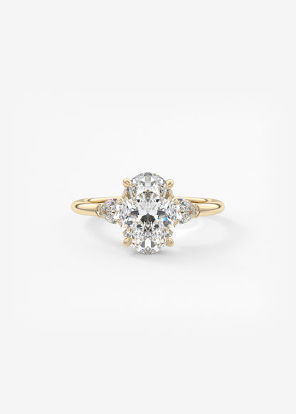 Oval Solitaire With Raised Basket Gallery Lab Grown Diamond Engagement Ring