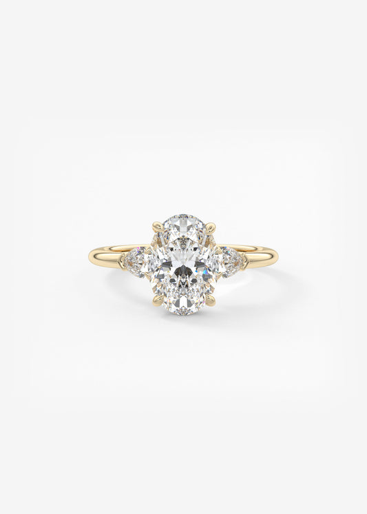 Oval Solitaire With Raised Basket Gallery Lab Grown Diamond Engagement Ring