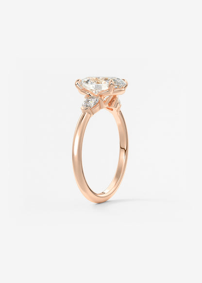 Oval Solitaire With Raised Basket Gallery Lab Grown Diamond Engagement Ring