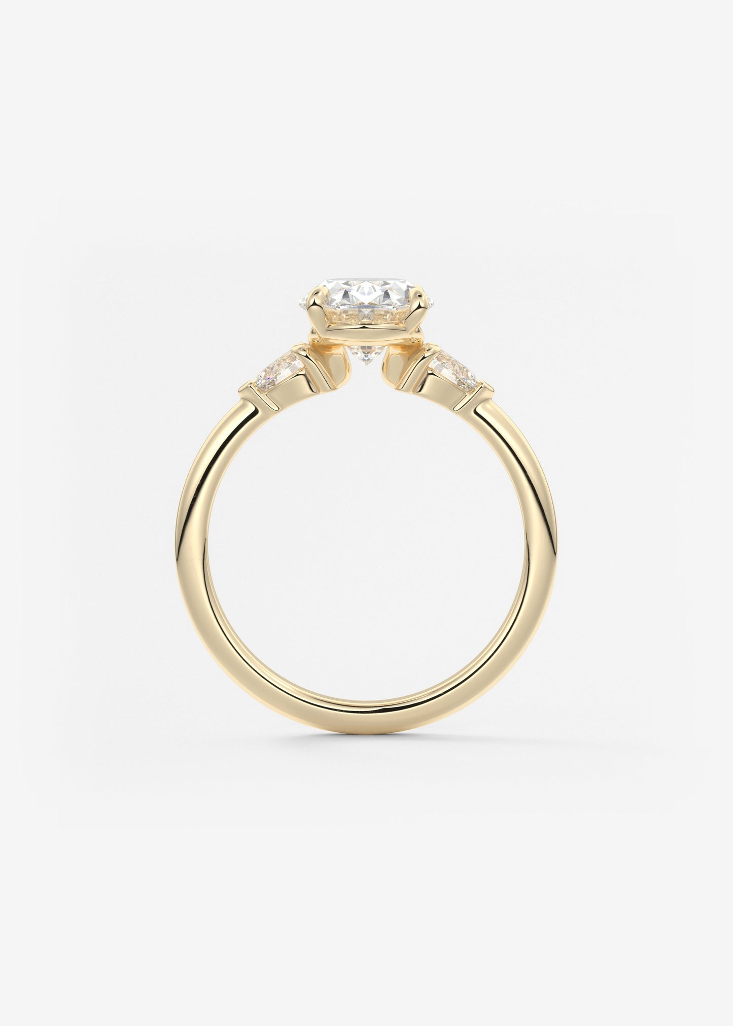Oval Solitaire With Raised Basket Gallery Lab Grown Diamond Engagement Ring
