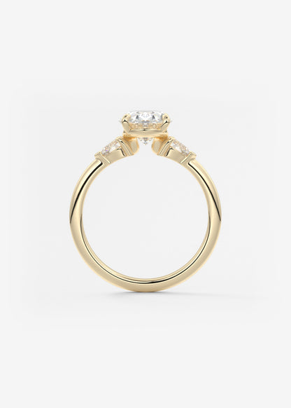 Oval Solitaire With Raised Basket Gallery Lab Grown Diamond Engagement Ring