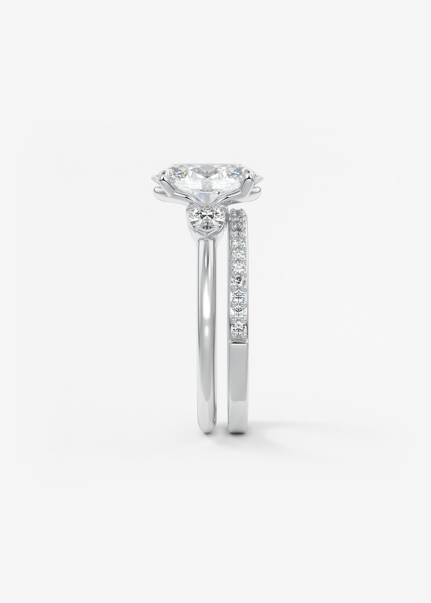 Oval Solitaire With Raised Basket Gallery Lab Grown Diamond Engagement Ring