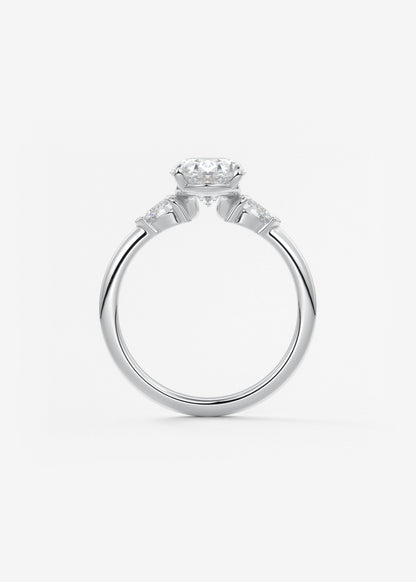 Oval Solitaire With Raised Basket Gallery Lab Grown Diamond Engagement Ring